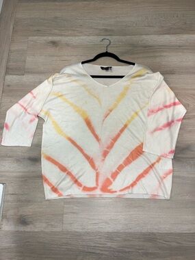 Charlie B Fine Knit Dolman Sleeve Oversize Pullover sweater top lightweight L